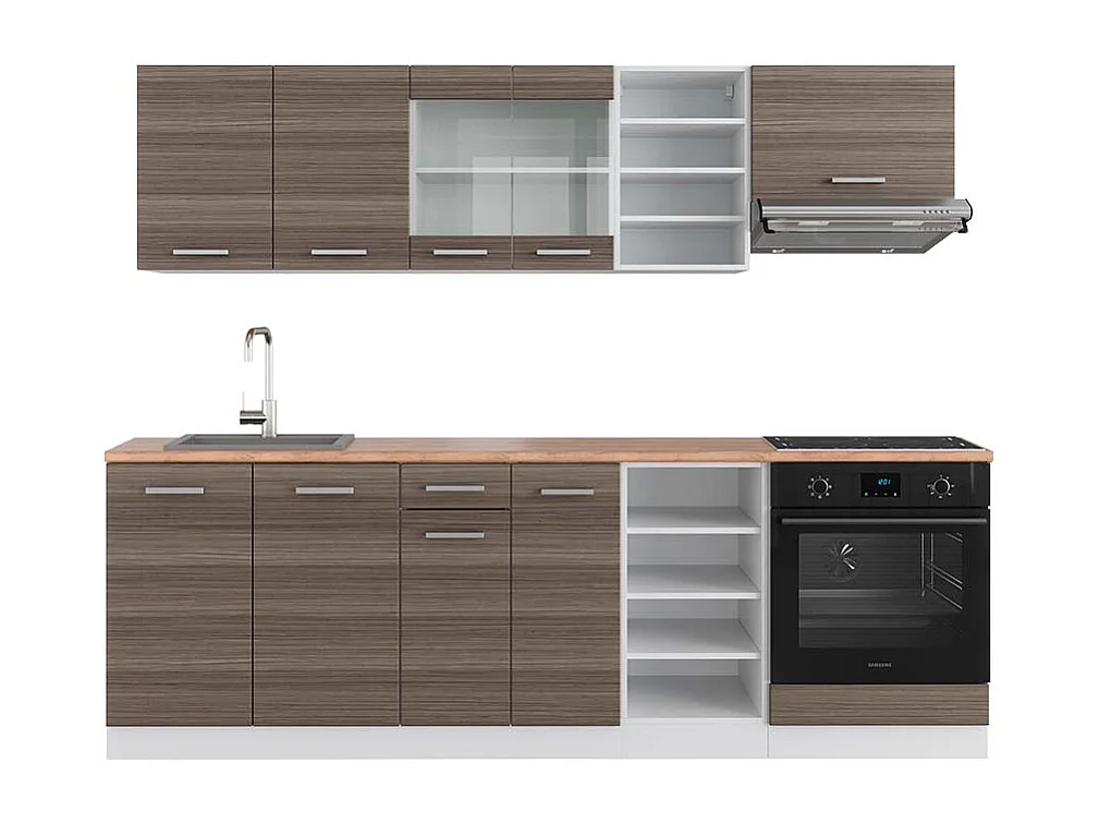 Cuisine gris noble/blanc 240x60x81.6 r-line