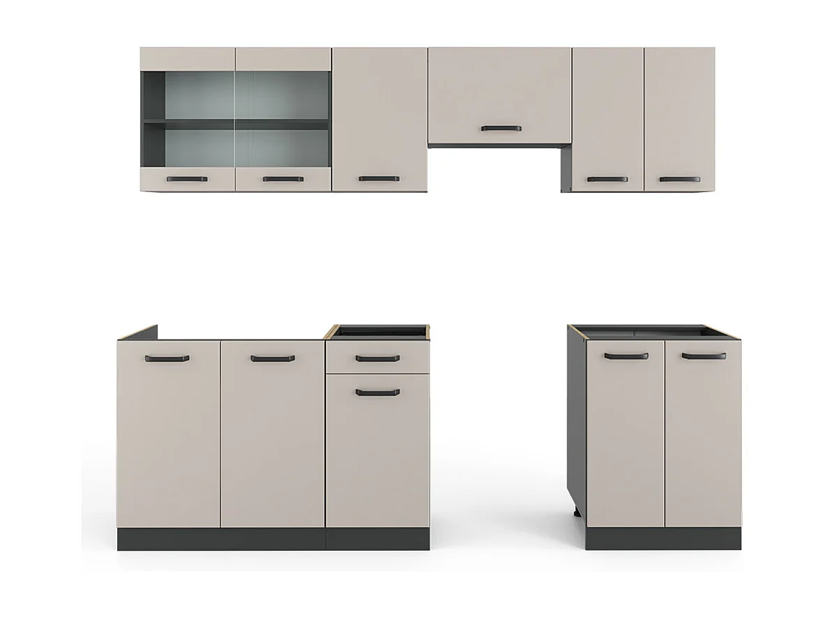 Keukenblok kasjmier 240x60x81.6 r-line