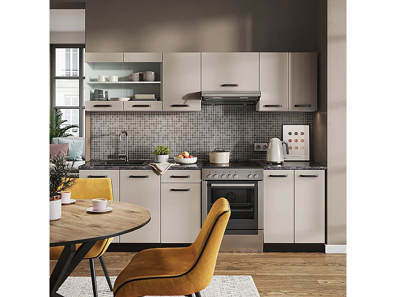 Keukenblok kasjmier 240x60x81.6 r-line