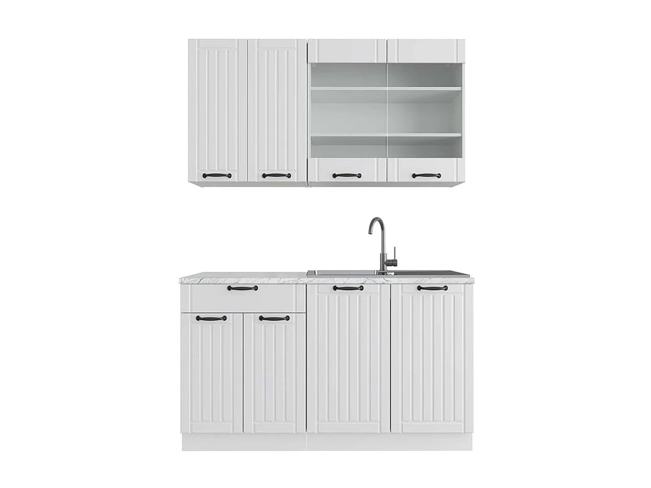 Cuisine blanc campagne/blanc 140x60x81.6 fame-line