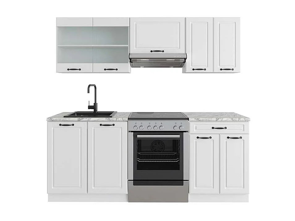 Cuisine blanc campagne/blanc 200x60x81.6 r-line