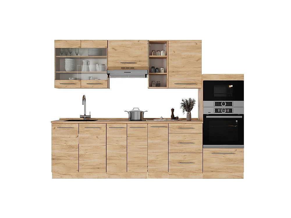 Cucina componibile Rovere dorato 280x60x81.6 fame-line