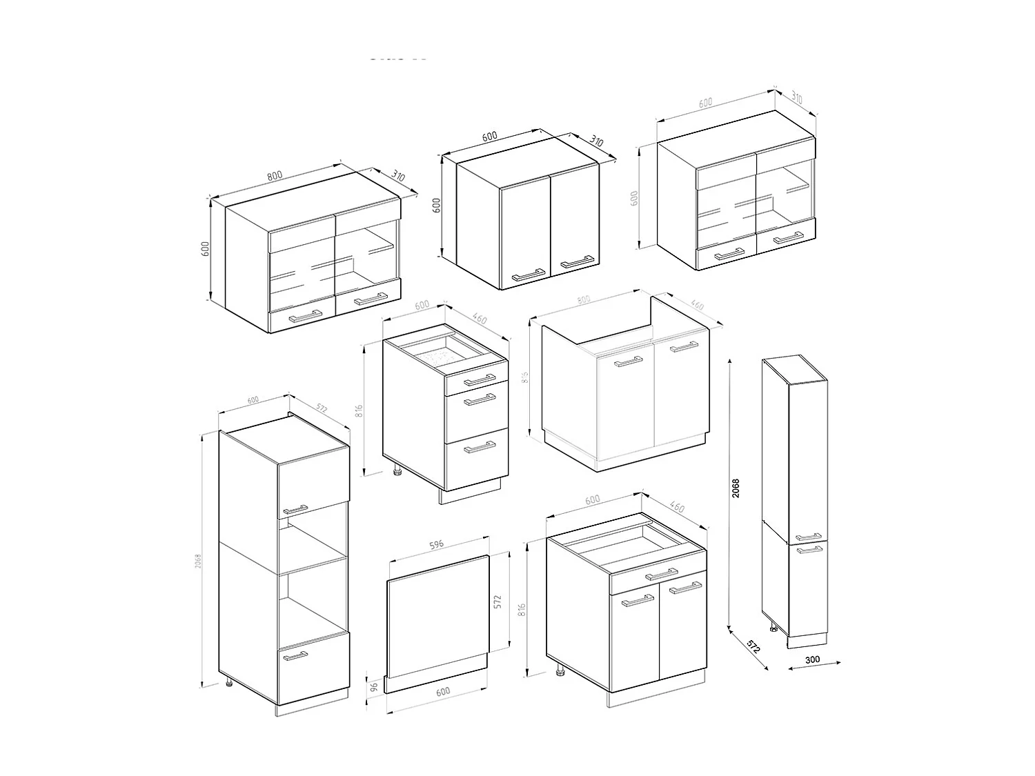 Cucina bianco lucido/antracite 350x60x81.6 r-line