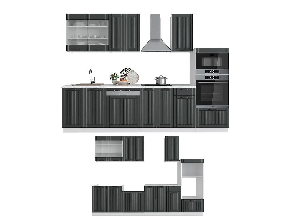 Pentry antracit lanthus/vit 300x60x81.6 fame-line