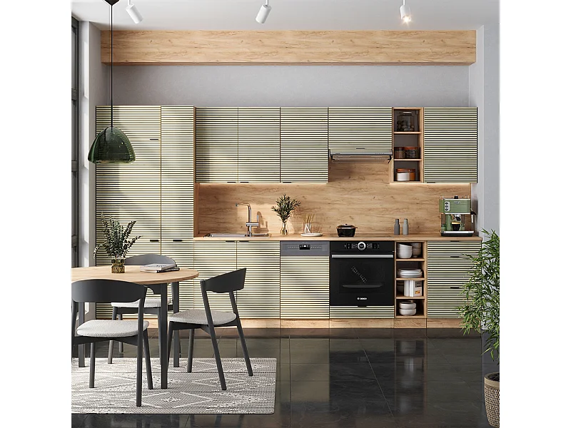 Cucina componibile pannello in rovere/rovere goldkraft 355x46x81.6 fame-line