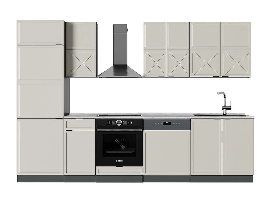 Cuisine grisbeige/anthracite 300x46x81.6 fame-line