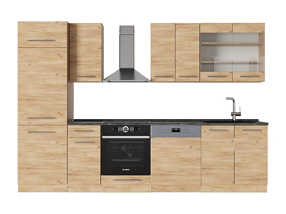 Cuisine chêne de force doré 300x60x81.6 fame-line