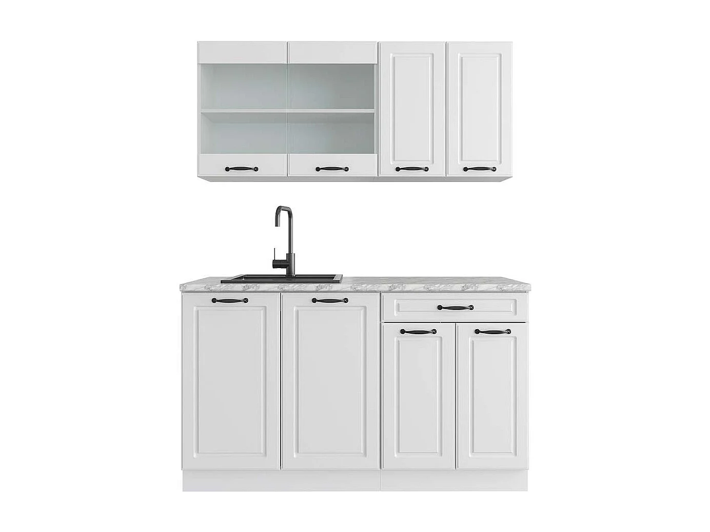 Cuisine blanc campagne/blanc 140x60x81.6 r-line