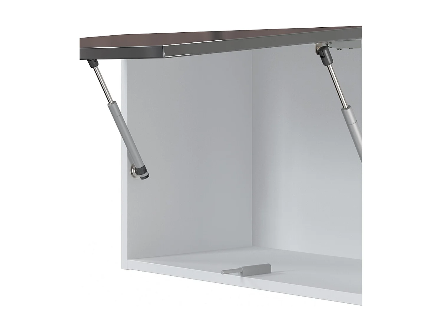 Ligne de cuisine anthracite brillant/blanc 240x60x81.6 raul