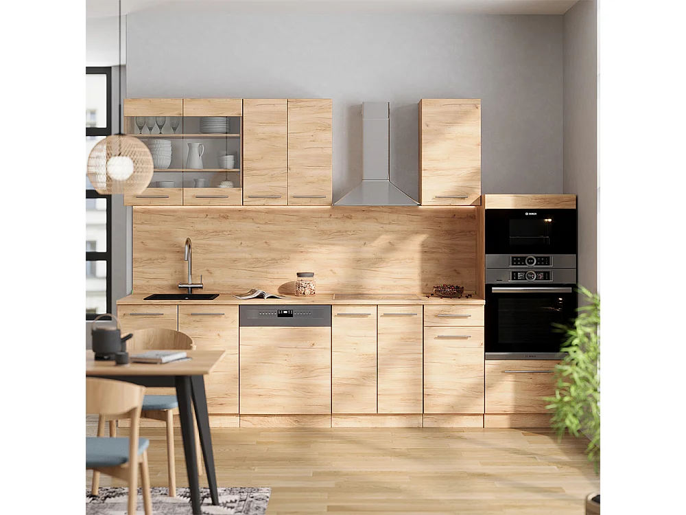 Cucina componibile quercia dorata 300x60x81.6 fame-line