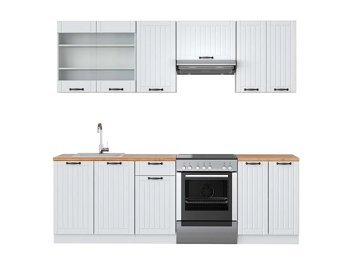 Cuisine blanc campagne/blanc 240x60x81.6 fame-line