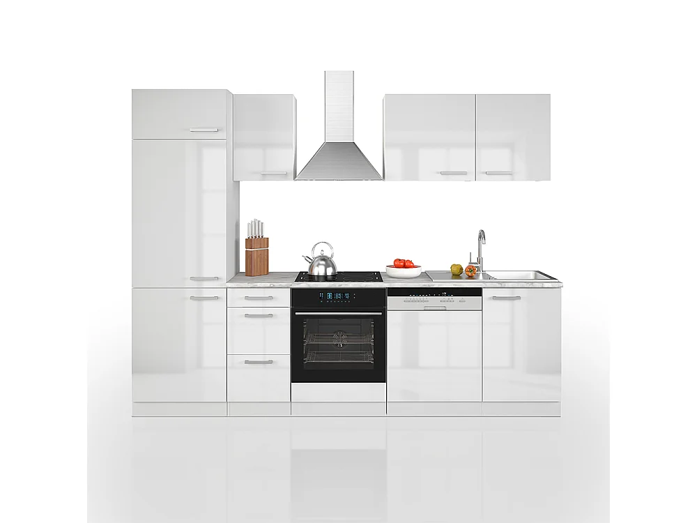 Cuisine blanc brillant/blanc 270x57.1x81.6 optima