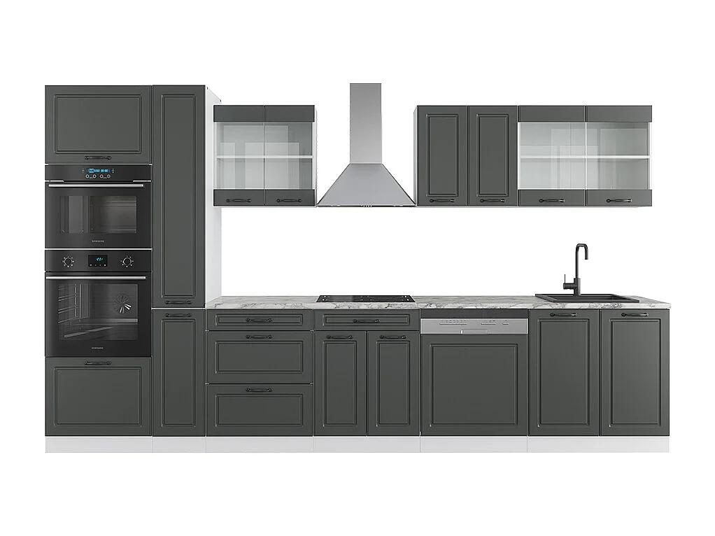 Ligne de cuisine anthracite maison de campagne/blanc 350x46x81.6 r-line