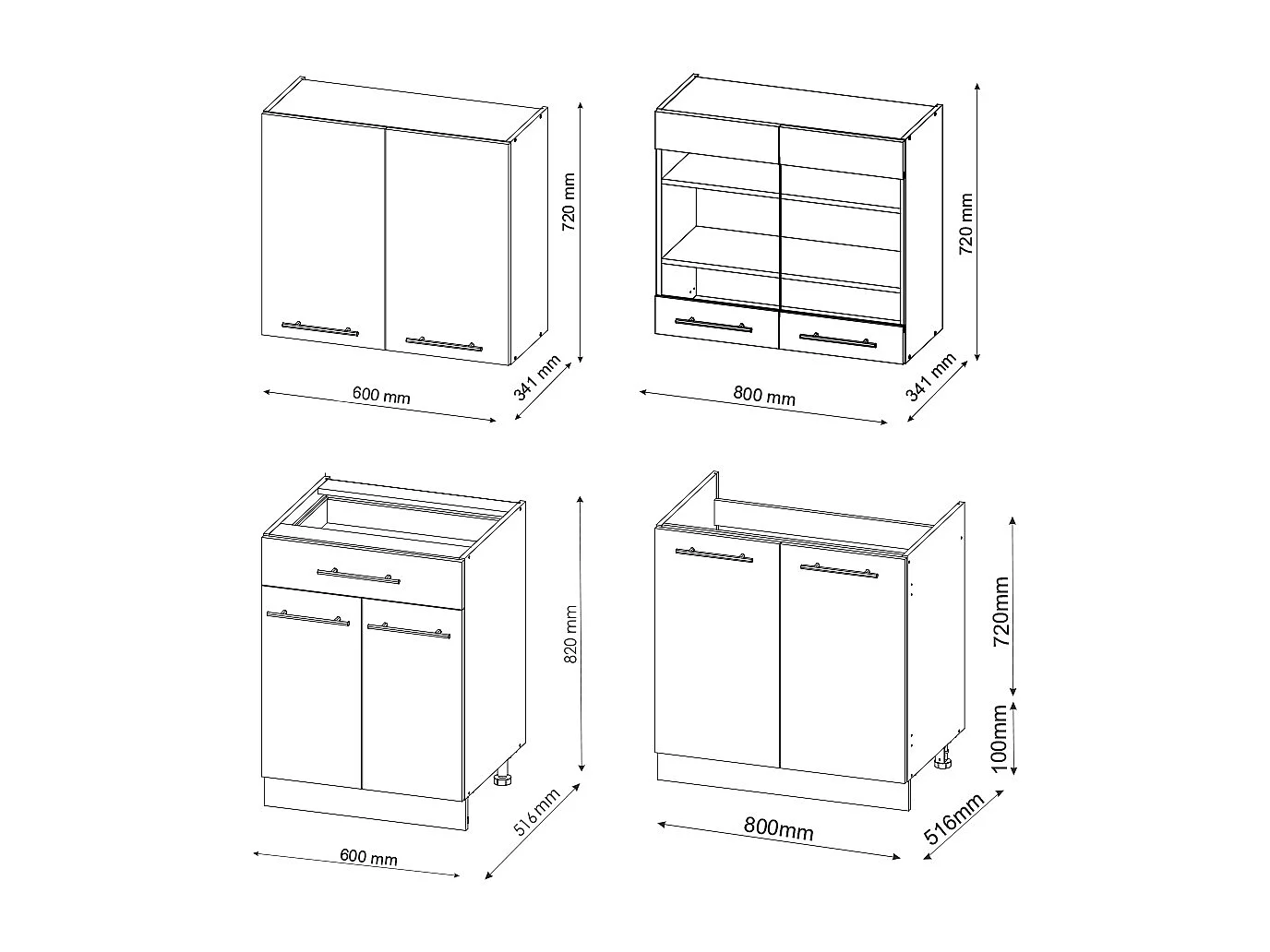 Cuisine chêne doré/anthracite 140x46x81.6 fame-line