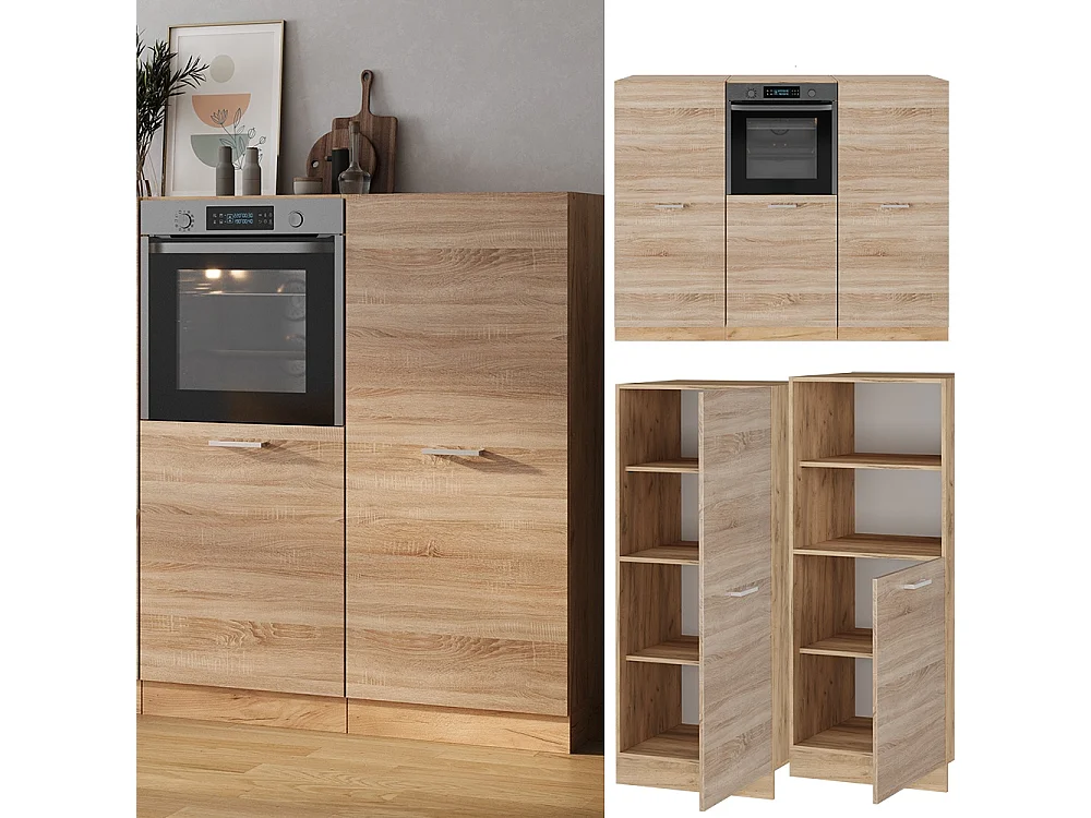 Bloc cuisine sonoma/chêne doré 180x46x81.6 r-line