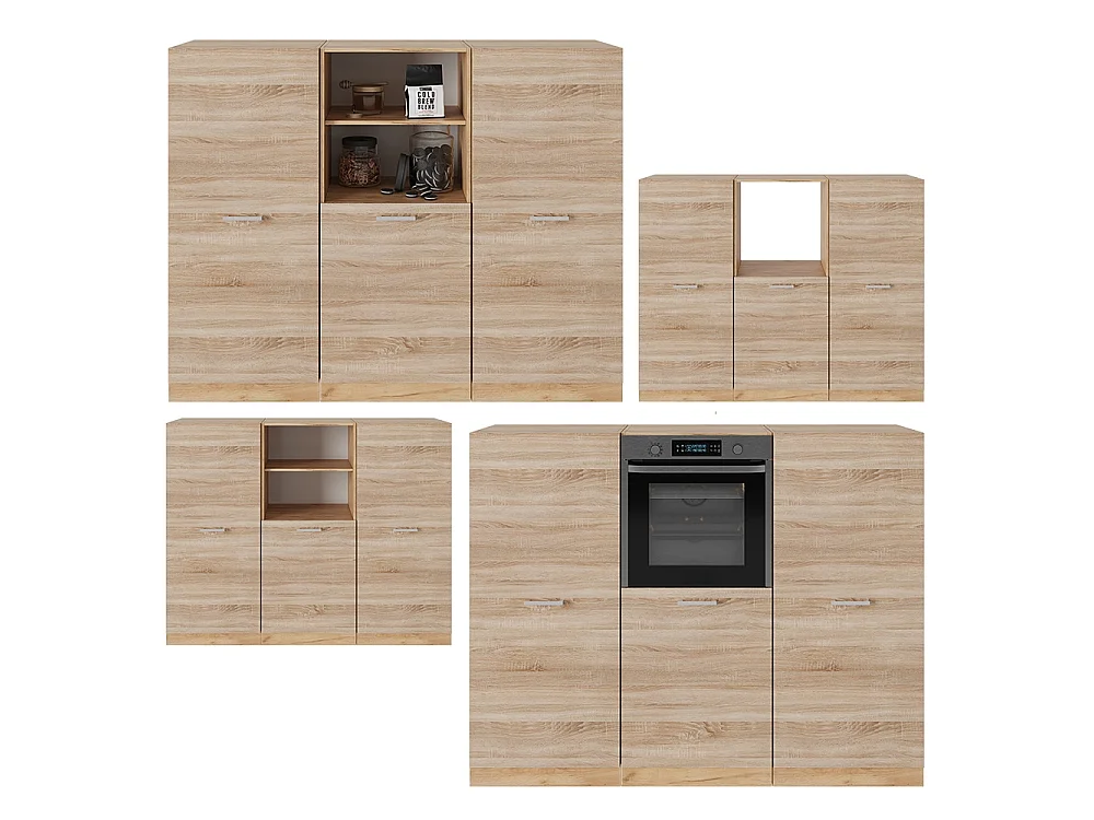 Bloc cuisine sonoma/chêne doré 180x46x81.6 r-line