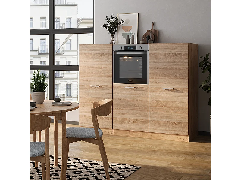 Bloc cuisine sonoma/chêne doré 180x46x81.6 r-line