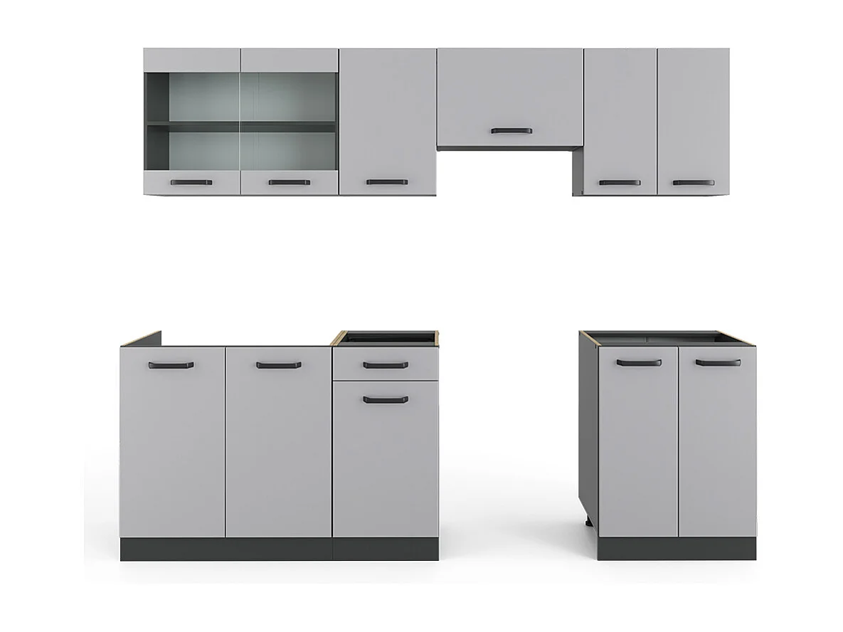 Ligne de cuisine cachemire 240x60x81.6 r-line