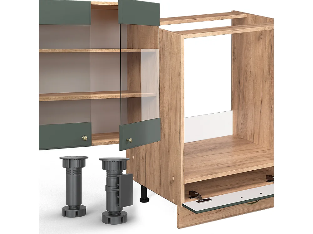 Pentry grönguld lantgård/goldkraft ek 355x60x81.6 fame-line