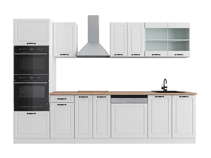 Mueble de cocina casa de campo blanca/blanca 300x60x81.6 r-line