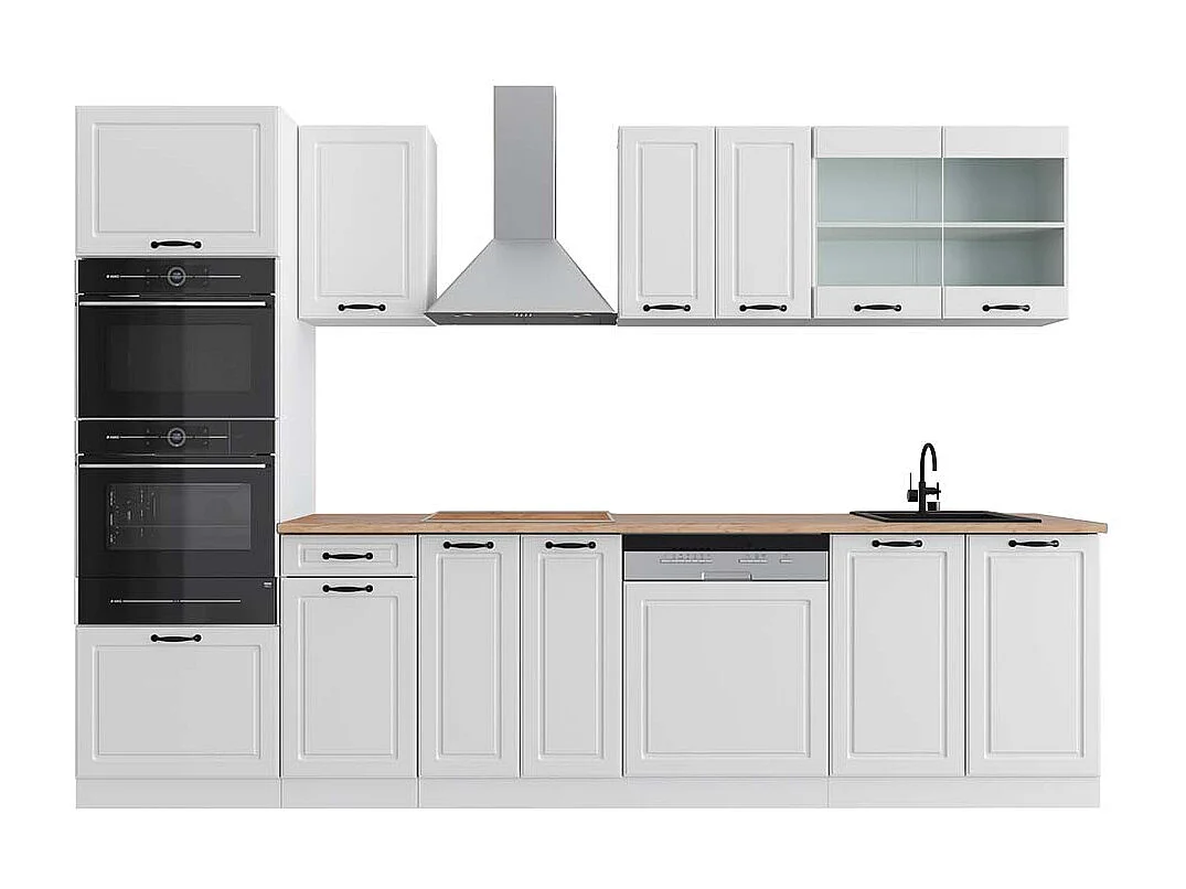 Cucina componibile casa di campagna bianca/bianco 300x60x81.6 r-line