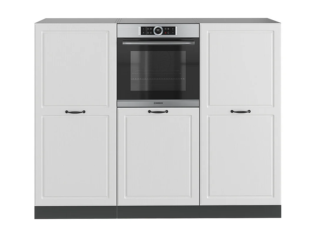 Bloque de cocina casa de campo blanca/antracita 180x46x81.6 r-line