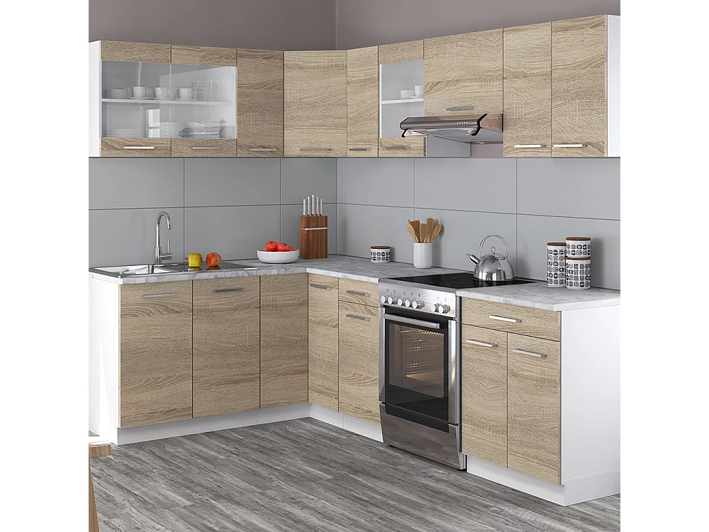 Cuisine dangle blanc/sonoma 247x60x81.6 rick