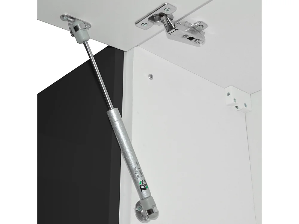 Eckküche anthrazit hochglanz/weiß 187x60x81.6 r-line