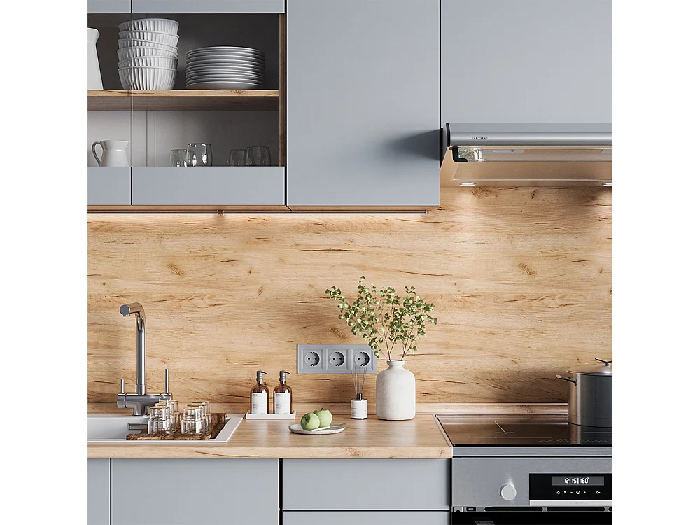 Mueble de cocina gris 240x60x81.6 r-line