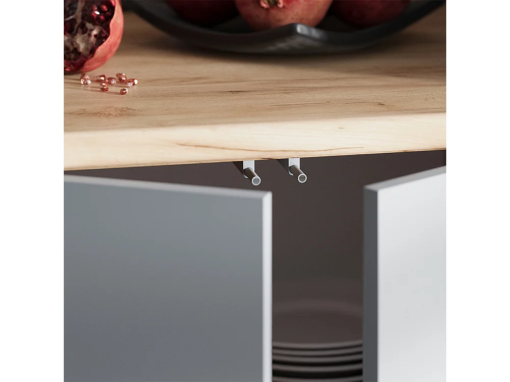 Ligne de cuisine gris 240x60x81.6 r-line