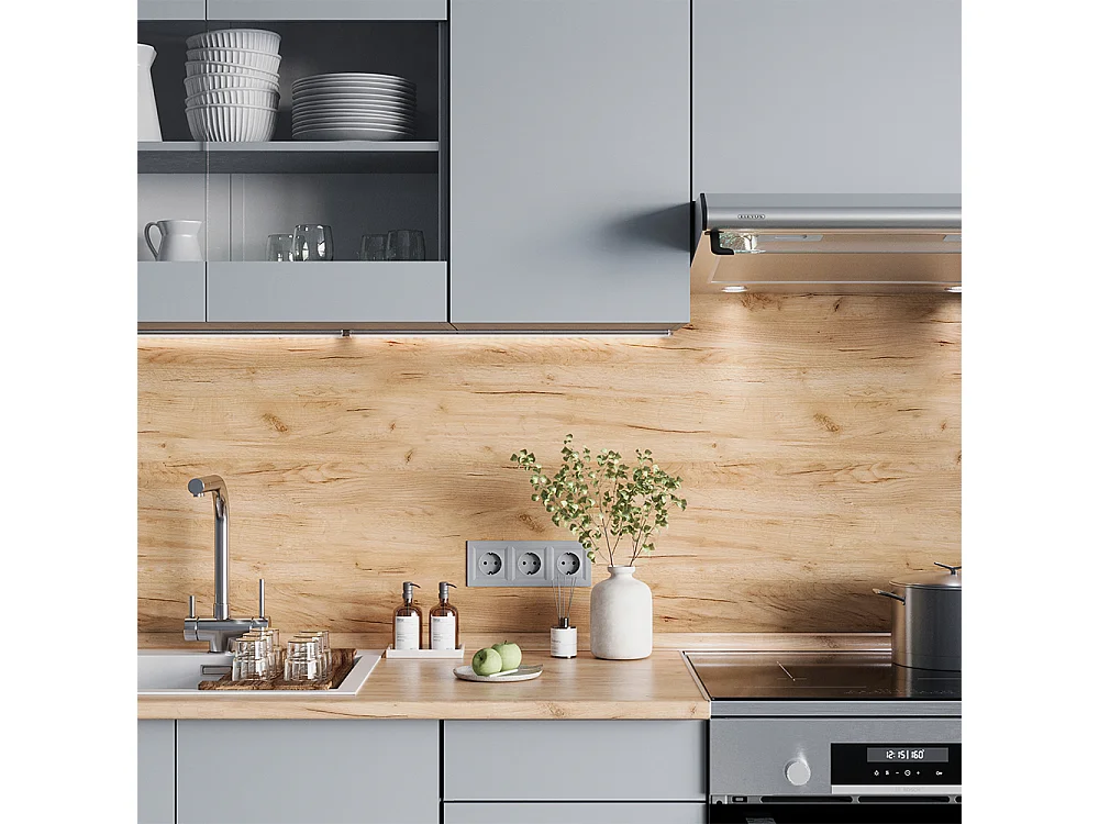 Ligne de cuisine gris 240x60x81.6 r-line