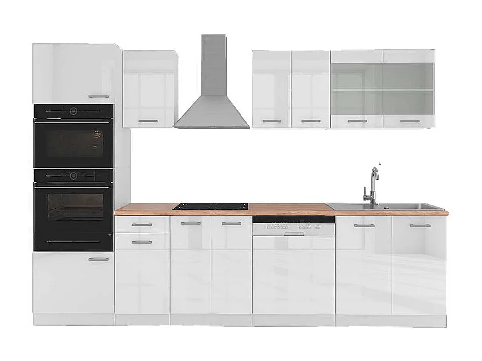 Cuisine blanc brillant/blanc 300x60x81.6 r-line