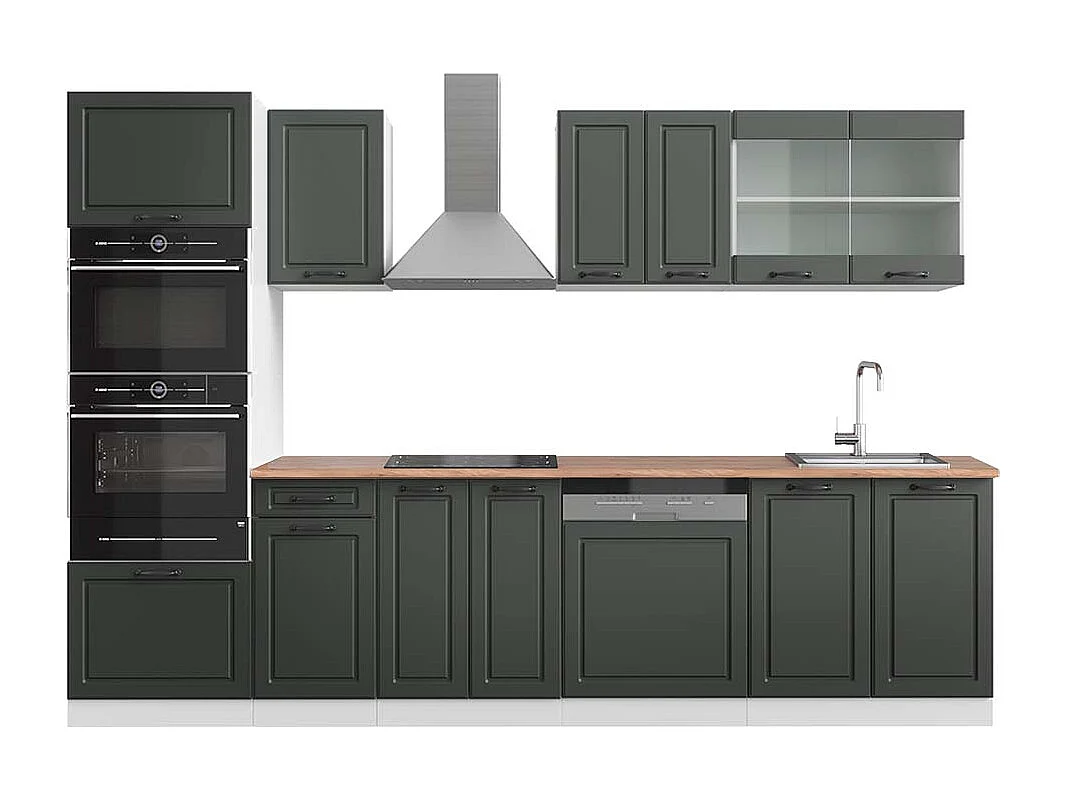 Kitchenette casa de campo antracite/branca 300x60x81.6 r-line