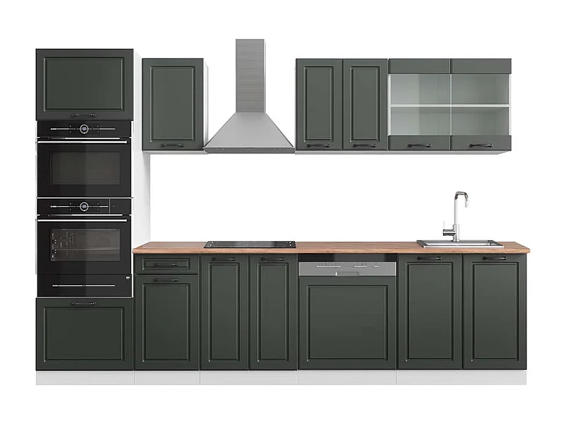 Kitchenette casa de campo antracite/branca 300x60x81.6 r-line