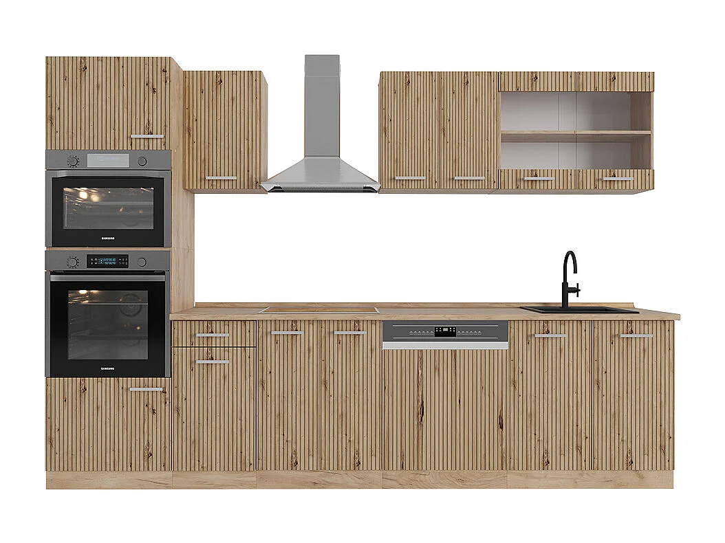 Küchenzeile artisan-eiche/goldkraft eiche 300x46x81.6 r-line