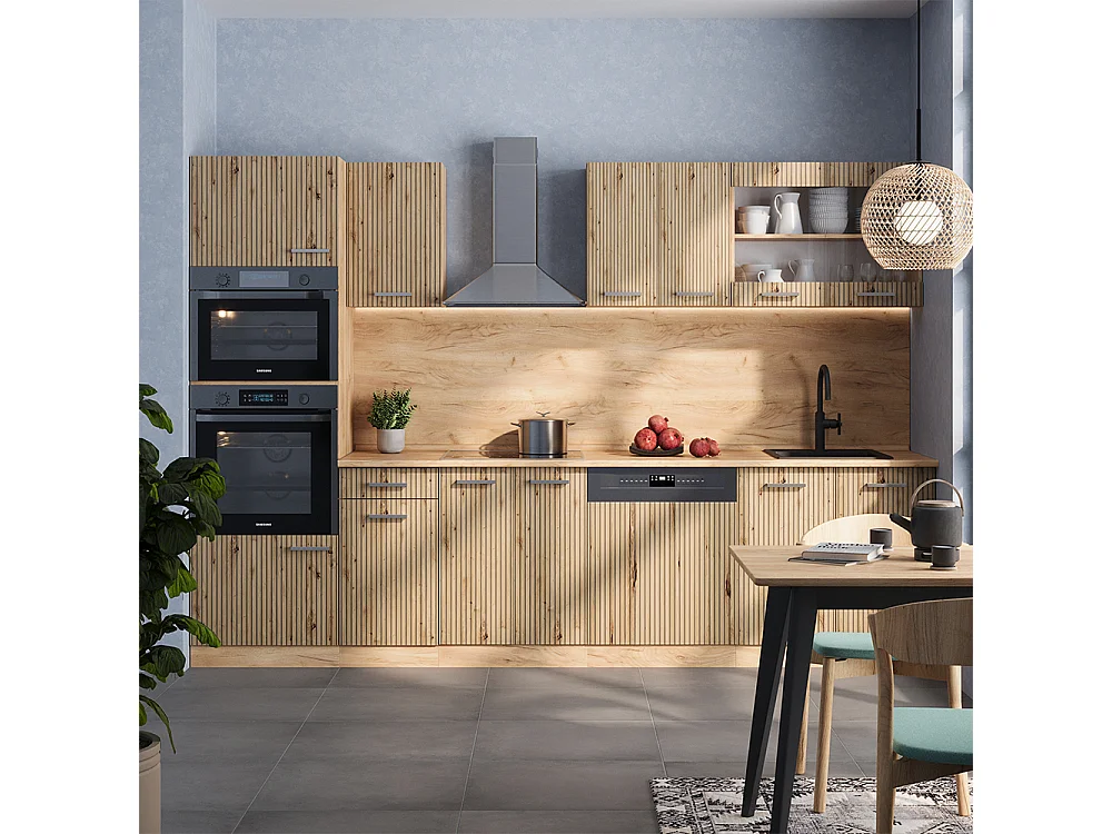 Cuisine chêne artisan/chêne doré 300x46x81.6 r-line