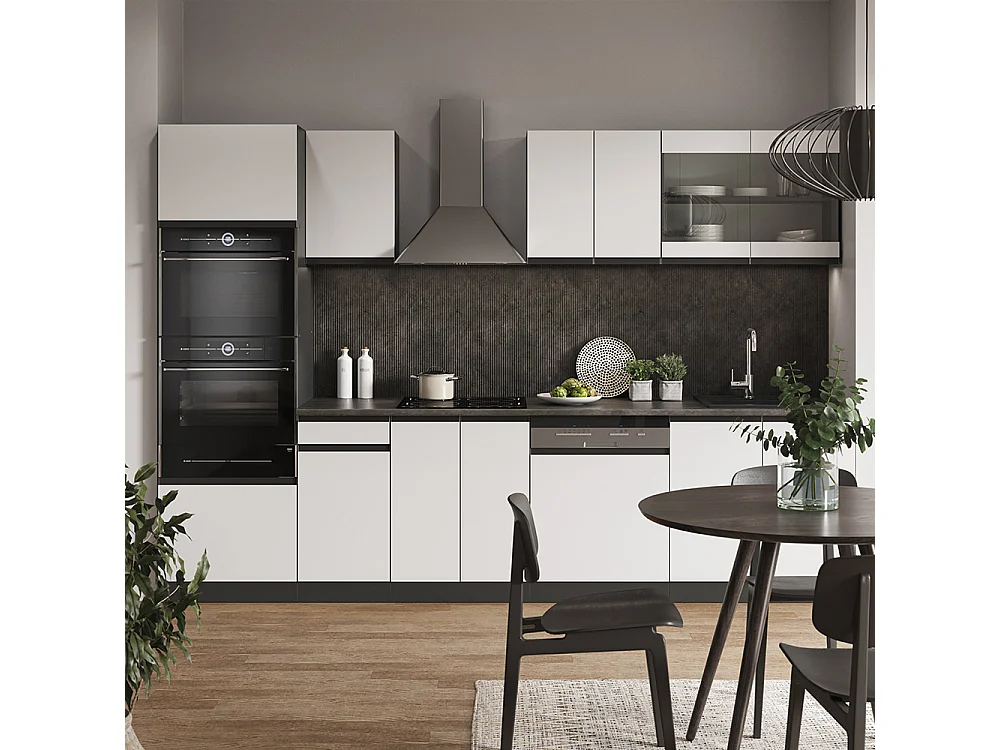 Cuisine blanc/anthracite 300x46x81.6 r-line