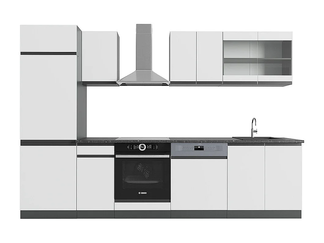 Cuisine blanc/anthracite 300x46x81.6 r-line