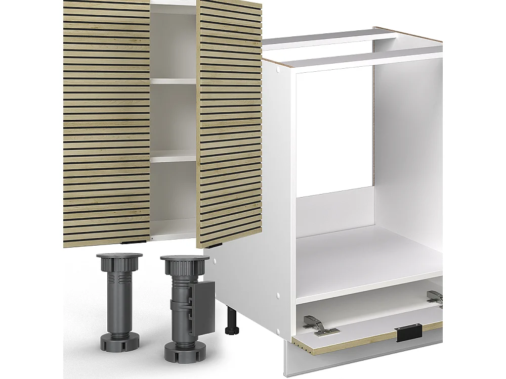 Cucina componibile pannello di quercia/bianco 300x60x81.6 fame-line