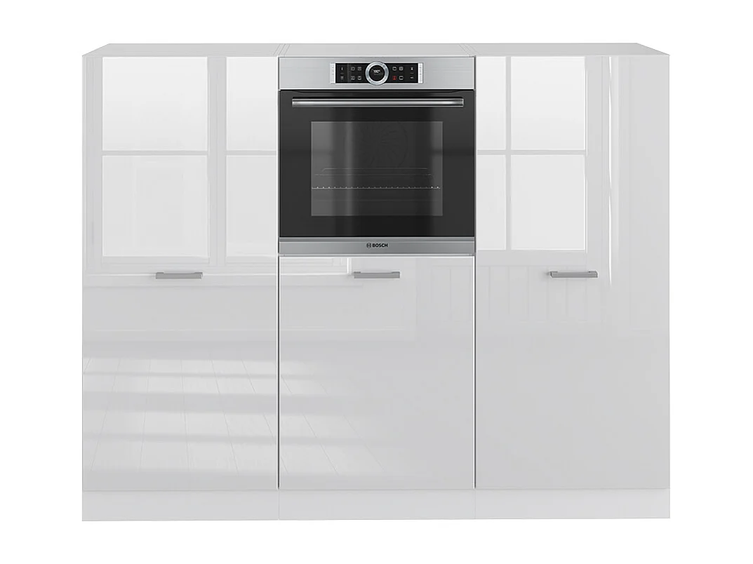 Bloc cuisine blanc brillant/blanc 180x46x81.6 r-line