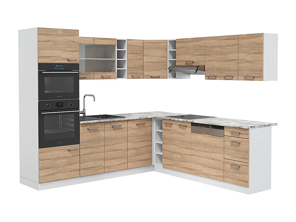 Cuisine en angle sonoma/blanc 247x60x81.6 r-line