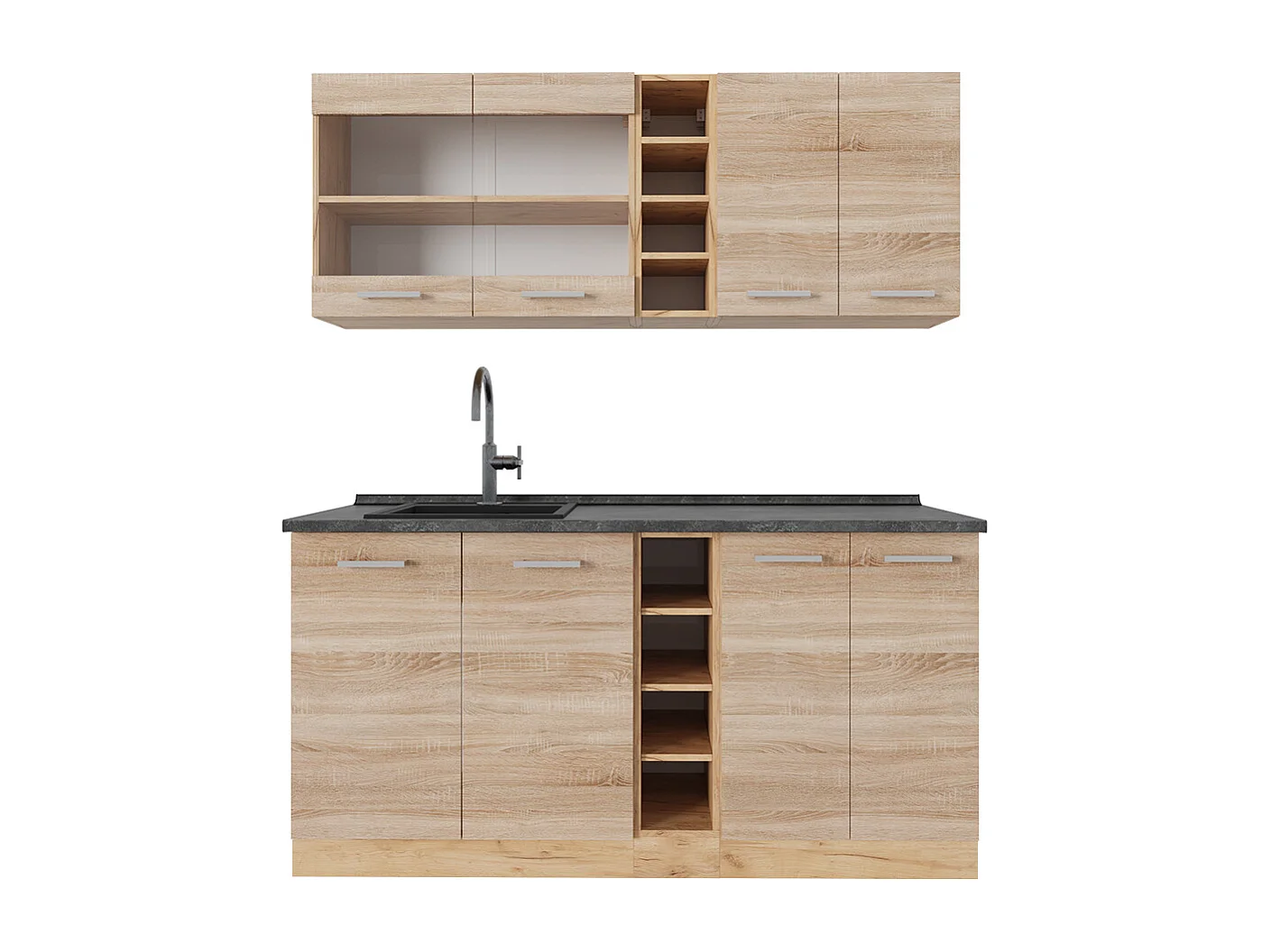 Cuisine sonoma/chêne doré 160x60x81.6 r-line