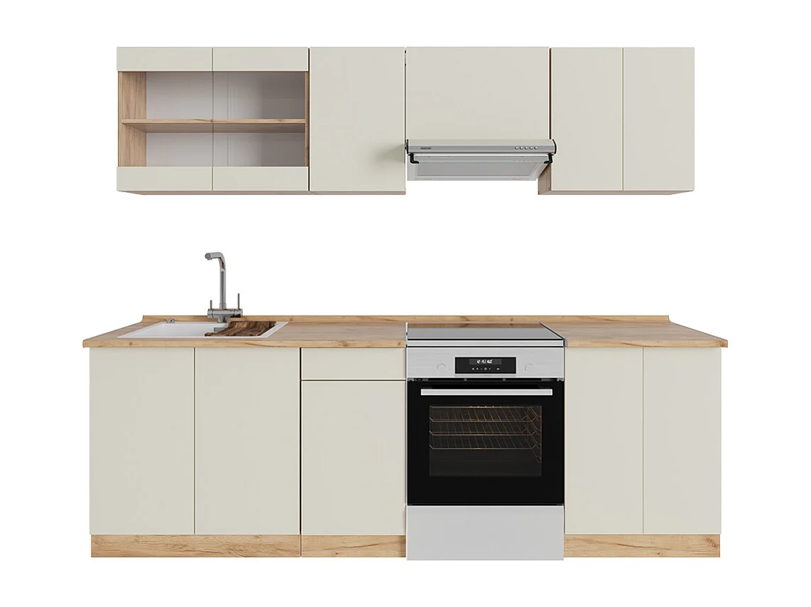 Keukenblok lichtgrijs 240x60x81.6 r-line