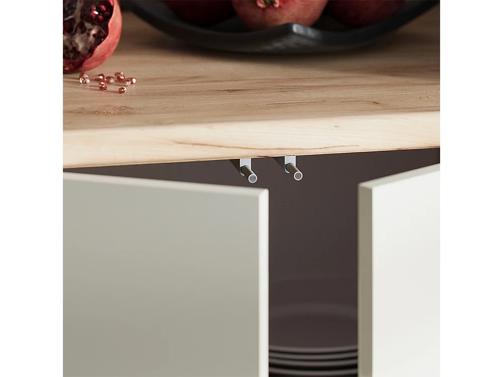 Keukenblok lichtgrijs 240x60x81.6 r-line