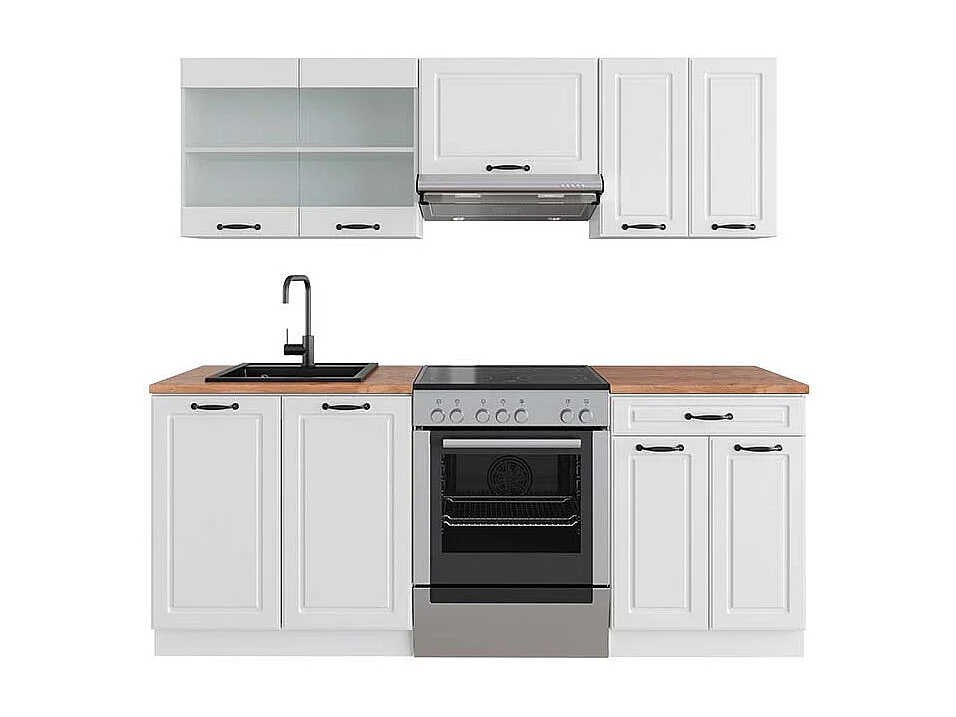 Cuisine blanc campagne/blanc 200x60x81.6 r-line