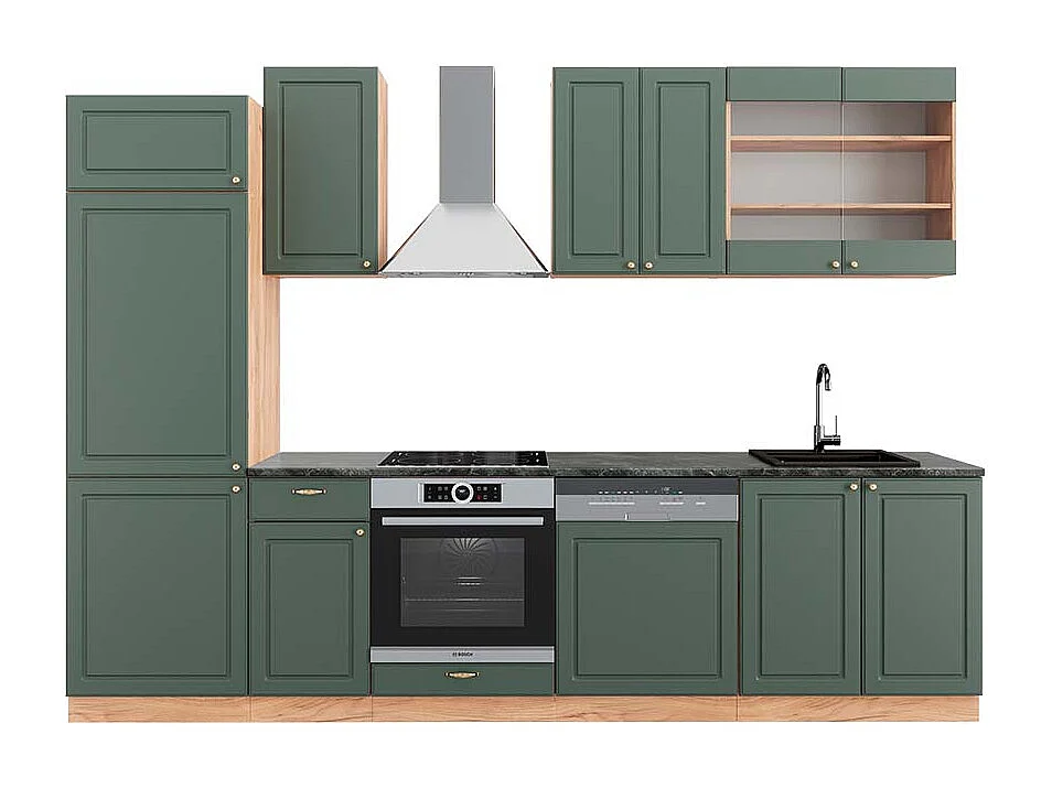 Mueble de cocina green-gold country/gold power roble 300x60x81.6 fame-line