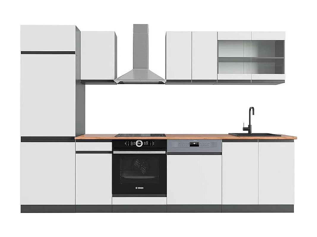 Cuisine blanc/anthracite 300x60x81.6 r-line