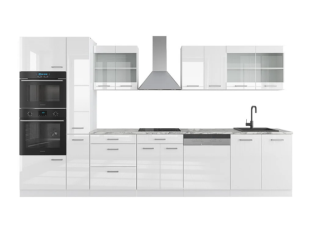 Cuisine blanc brillant/blanc 350x60x81.6 r-line