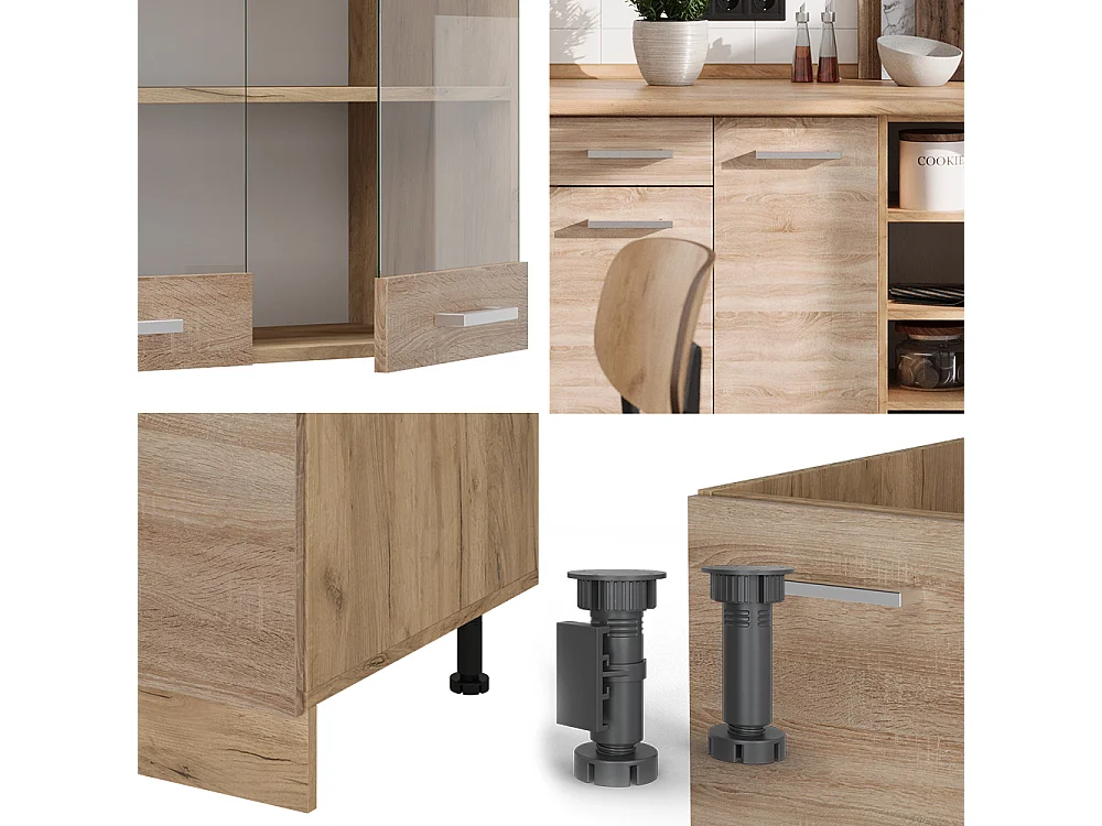 Cuisine sonoma/chêne doré 240x46x81.6 r-line