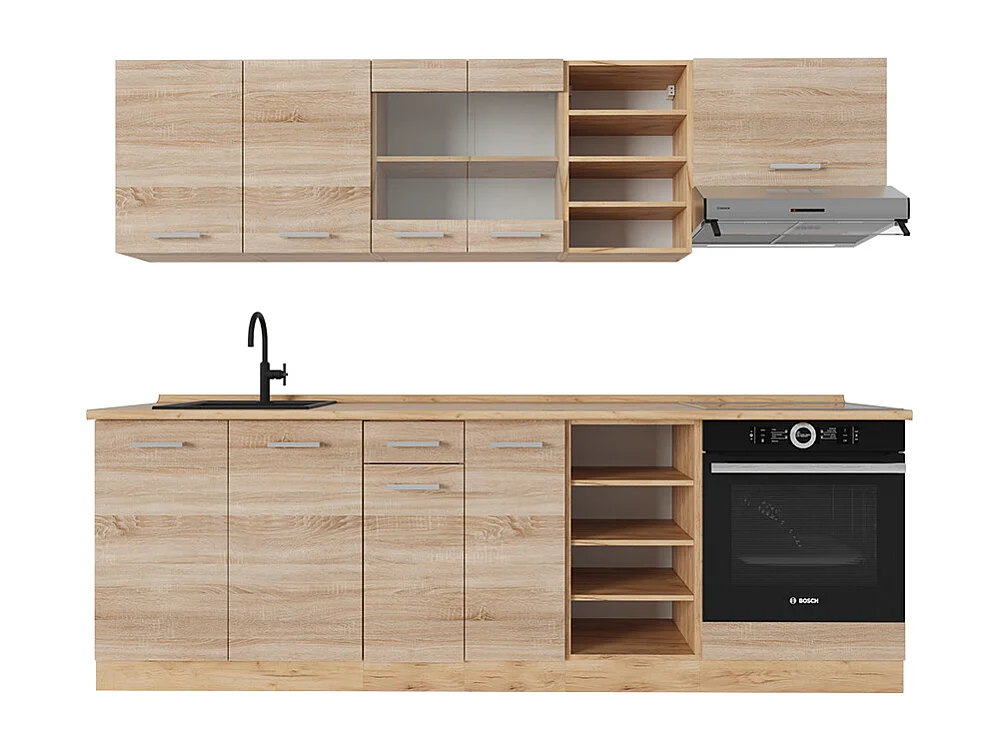Cuisine sonoma/chêne doré 240x46x81.6 r-line